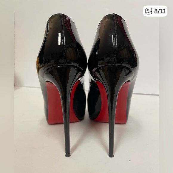 Christian Louboutin Very Prive 100mm black patent leather - Picture 8 of 9